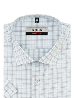 Сорочка мужская короткий рукав GREG 235/107/8739/Z STRETCH
