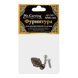 Mr. Carving MMG-015 фурнитура для шкатулок ручка 2.4 x 1.2 см 5 х 1 шт. №02 бронза - Love2art фото 3