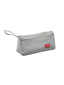 Пенал школьный «Классика», 2 отделения, на молнии, серый