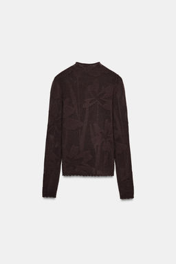 CHAQUETA PUNTO JACQUARD / Marr?n - Zara фото 10