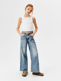 ACOOLA / Брюки джинсовые детские для девочек Como голубой  фото 5