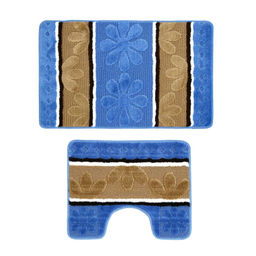 Набор ковриков 2 шт для ванной и туалета, полиэстер, 50*80+50*40 см, арт. 466-251