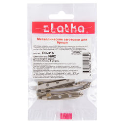 Zlatka Заготовки для броши DC-316 4 см 50 шт 3 шт №03 под черный никель