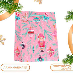 Цена за 2 шт. Пакет подарочный новогодний ламинированный Щелкунчик, 18?22.3?10 см