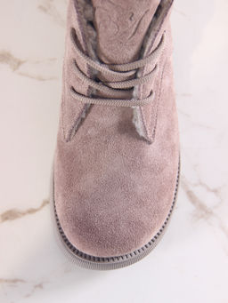 Ботинки 308.патрицияka.Капучино замша/мех