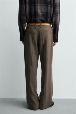 PANTAL?N REGULAR FIT TRAJE 100% LINO / Aceite - Zara фото 4
