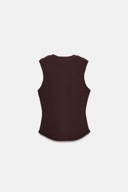 TOP RIB TACHAS / Marr?n - Zara фото 4