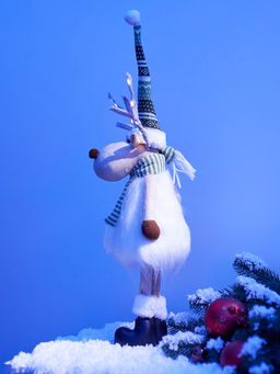 Фигура текстиль «Новогодний лосик» 58 см, 10 LED, от батареек АА×3, свечение тёплое белое