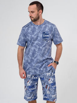 100% ХЛОПОК Комплект мужской "Техно" (бриджи)