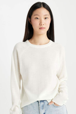 Relax Fit Bisiklet Yaka Triko Kazak - Defacto фото 7