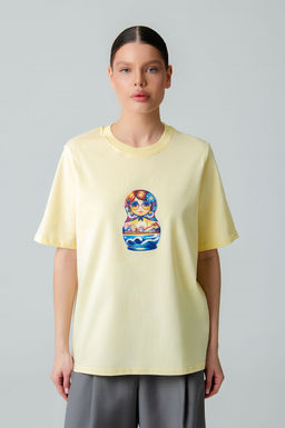 Арт. 3-1157 Футболка женская 44-50 (4 шт) Цвет:бежевый - Калинка фото 19