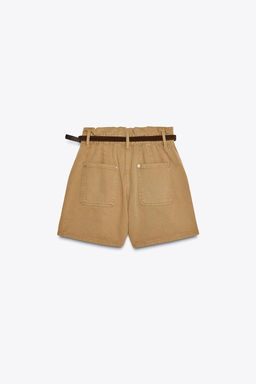 HIGH-WAIST Z1975 PAPERBAG DENIM BERMUDA SHORTS - Zara фото 17