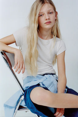 CAMISETA LISA CON MODAL / Blanco - Zara фото 2