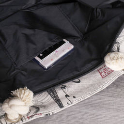 Сумка пляжная на молнии 45х32х14 см Париж / BB23 /уп 1/