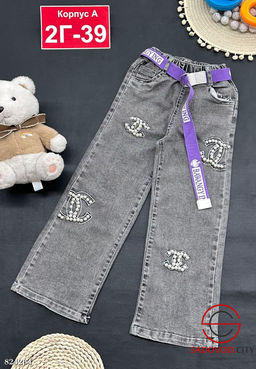 Джинсы для девочек на резинке