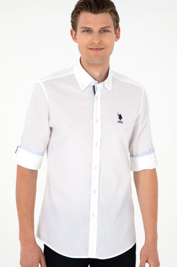 Мужская белая рубашка с длинным рукавом Неожиданная скидка в корзине - U.s. polo assn фото 3