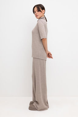 ЕВ 444/ш/бежевый меланж брюки жен