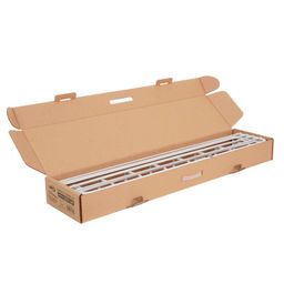 Вешалка настенная металл. с полкой 100см (8 рожков, белое серебро/белый)