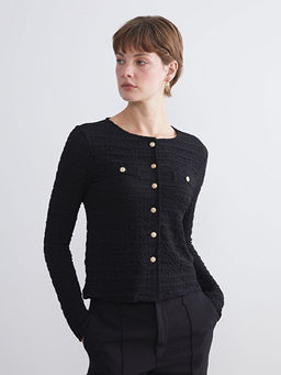 Bisiklet Yaka Dokulu Kad?n H?rka