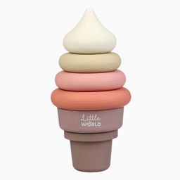 Развивающая игрушка - пирамидка M&B «Мороженка», силикон, от 3 мес.