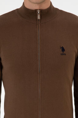Erkek Slim Fit Kahverengi Triko H_rka - U.s. polo assn фото 6
