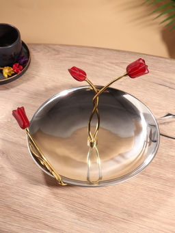 Подставка для пирожных Три тюльпана, 25.5?24?28 см, нержавеющая сталь - Simaland фото 5