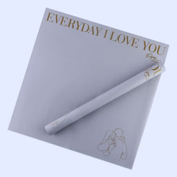 Цена за 10 шт. Плёнка двухсторонняя Love you, сиреневый, 56 56 см