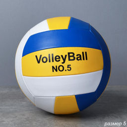 Мяч волейбольный Woohooo Volley / Размер 5 / ПВХ 1,6 / Синий / уп 50/