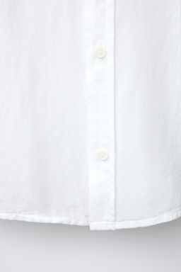COTTON LINEN STAND COLLAR SHIRT - Zara фото 4
