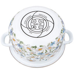 КАСТРЮЛЯ AGNESS ЭМАЛИРОВАННАЯ С ЭМАЛ.КРЫШКОЙ СЕРИЯ SENTIMENT, 2.0 Л, 18*11 СМ  фото 4