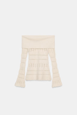 OPENWORK OFF-THE-SHOULDER JUMPER - Zara фото 4