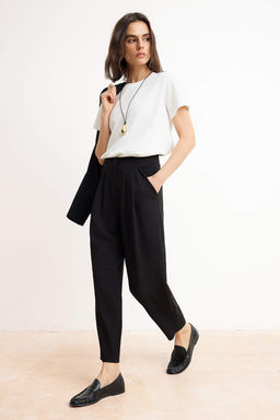 Siyah Havuc Kal?p Orme Pantolon TWOAW26PL00017