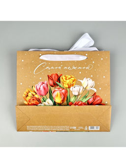 Пакет ламинированный с лентой Самой нежной, M 30?9?26 см