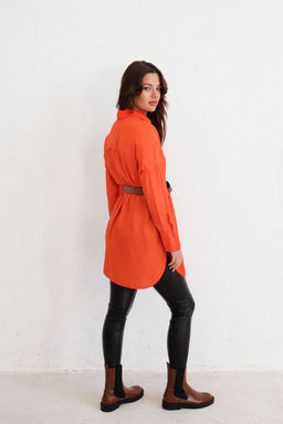 Базовая удлинённая рубашка свободного силуэта - Martichelli фото 39