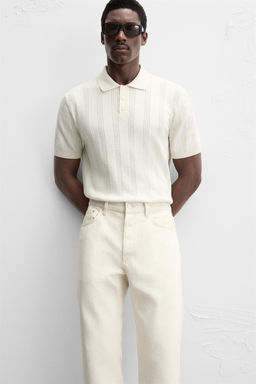 RIBBED KNIT POLO SHIRT - Zara фото 13