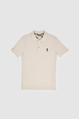 Erkek Slim Fit Polo Yaka Ta_ Basic Ti__rt