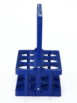 Переноска, подставка для 6 бутылок, 33 х 27,2 х 18 см, внутренний диаметр 7,8 см, синий - Simaland фото 3