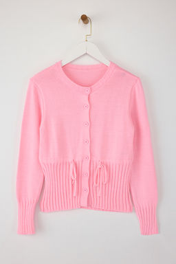 Pembe Bel Buzgulu Fitted/Vucudu Saran Triko H?rka TWOAW26HI00004 - Trendyolmilla фото 5