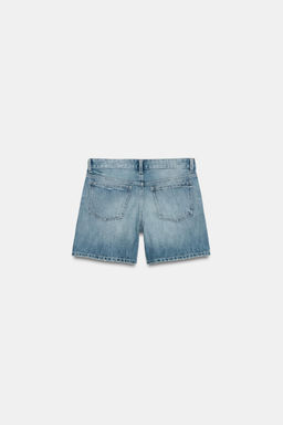 BERMUDA REGULAR DENIM TRF TIRO MEDIO / Azul - Zara фото 7