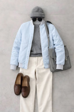 Бомбер женский демисезонный HN-4 голубой - Yollochka фото 3