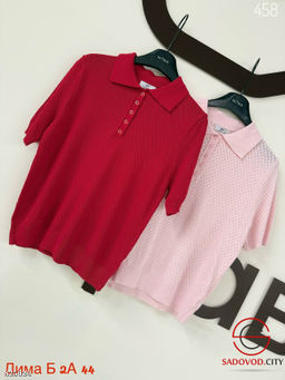 Футболка женская поло однотонная