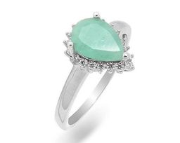 Кольцо из серебра изумруд, SL-RIC58