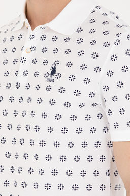 U. S. Polo Assn Мужская белая футболка с воротником-поло - U.s. polo assn фото 7