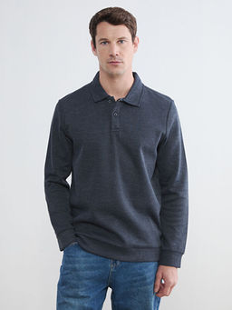 Polo Yaka Erkek Sweatshirt
