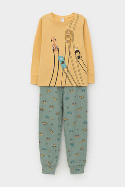 К 1541/25/пшеница,гонки на весеннем зеленом пижама дет