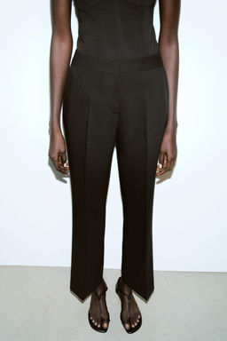 HIGH-WAIST STRAIGHT-LEG TROUSERS - Zara фото 2