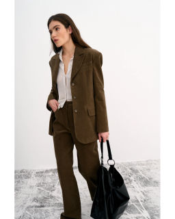 Жакет THE VERY 2421 оливково-коричневый  фото 5