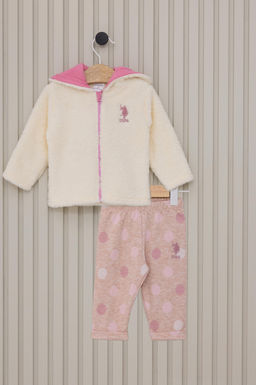 K_z Bebek Krem 3l_ Pijama Tak_m_ Sepette S_rpriz _ndirim