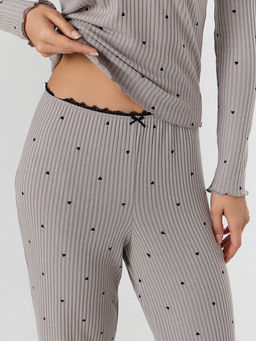 Комплект домашний женский серый с сердечками - Mark formelle фото 6