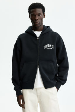 Chaqueta sudadera con estampado Oversized Fit - H&m фото 4